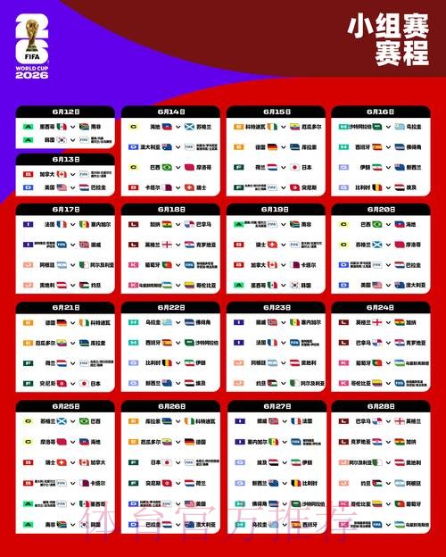 2026世界杯每日赛程高清版高清直播怎么查